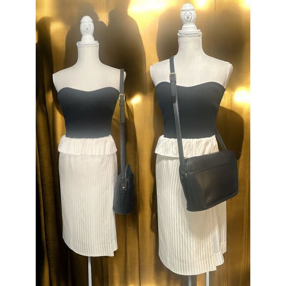 VTG Coach Oliver Bag 9902 Black Leather Brass Crossbody Purse 90s USA + Tag - Picture 2 of 10